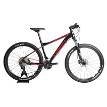 아메리칸이글 시마노 풀데오레 30단 알루미늄 MTB 자전거, 17인치, 블랙/레드