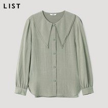 [리스트(LIST)] [22SS]와이드 더블 칼라 블라우스_TWWBLM50030_KH