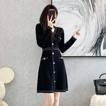 블링앤수 여성 오피스 브이넥 울 원피스 KZZ397