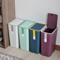 인테리어 원터치 슬림 휴지통 10L 4color, 피노 슬림 휴지통_그린
