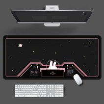 루나글램 파스텔 일러스트 장패드 80x30cmx4mm, 토끼 블랙