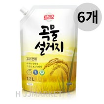 트리오 곡물설거지 우리현미 주방세제, 7.2L, 25개