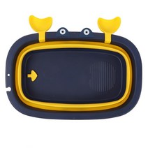 접이식 강아지 수용장 반려 동물 고양이 목욕 야외 실내 욕조 스파 간편 이동식 캠핑, 1.노랑꽃게