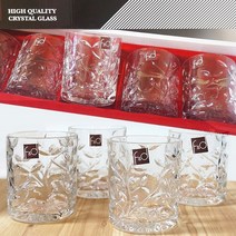 다가인 F&d 크리스탈 언더락5P세트 술잔 양주잔 칵테일잔, 5p