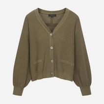 [국내정품]써스데이아일랜드 셔링 슬리브 V넥 가디건_T234MCD231W