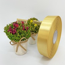 포장 리본 끈 제이제이리본 고밀도주자 20mm 25mm 76컬러 (길이 45M) 공단리본, 금색