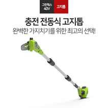 그린웍스 고지톱 가지치기 전기톱 전지 무선 충전 40V, 그린웍스 고지톱(베어툴), 1개
