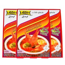 태국 lobo 톰양꿍 소스 페이스트 100g x 3팩 톰양꿍 만들기, 3개
