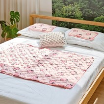 바자르 여름 양면 쿨매트 단품, 핑크