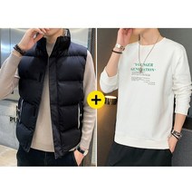 남자 추동 패딩조끼 트렌디보온 민소매 겨울 남성코트