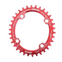 크로더체인링 자전거체인 체인링크 Deckas타원형 104BCD 시마노 MTB 링 32t 34 36 38T 초경량 톱니 플레이트 104 bcd, red+52T