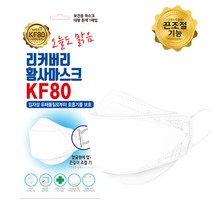 개별포장 KF80 리커버리 대형 끈길이조절 숨쉬기편한 화이트 황사 마스크 1매입, 1매입 10개