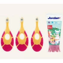 조르단2단계 치약 1개+칫솔 1단계 3개 세트 어린이돌아기 저불소 1000PPM 치약(색상랜덤증정), (2단계치약1개+1단계칫솔3개)set 1개
