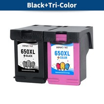 옵셋인쇄기 잉크젯마킹기 골프공 평판 프린터 HINICOLE잉크 카트리지 교체 1 세트 HP 650 650XL DeskJet 1015 1515 2515 2545 2645 3515 3, 1 Black 1 색상