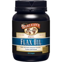 Barleans 리그난 아마씨 오일 소프트젤 1550mg ALA 오메가3, [01] 100개1팩