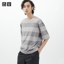 유니클로 U 재팬 크루넥 스트라이프 티셔츠 반소매 UNIQLO U