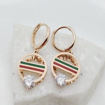 삼색칼라 원터치 라운드 40대 중년여성 하객귀걸이세트