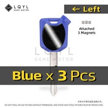 pcx125튜닝 오토바이 키 포경 빈 교체 혼다 스쿠터 자석 도난 방지 잠금 에어블레이드 리드 PCX 125 150 SCR100 WH110 3 개, [07] 3 PCS 3 color Right, 3개