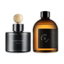 몽때리 차량용 방향제 대용량 리필세트 자동차 디퓨저 120ml+300ml, 머디우드, 선택없음