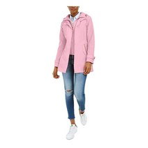 Nautica 벨트 재킷이 있는 여성용 후드 우비 더스티 핑크., X-Small, Navy Seas, Navy Seas