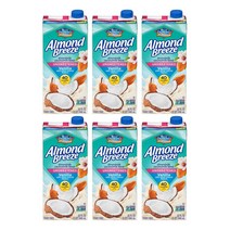 블루다이아몬드 아몬드 브리즈 코코넛밀크 블렌드 언스위튼드 바닐라, 946ml, 6개