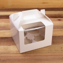 컵케익상자 손잡이 화이트 50개, 1개, 4구
