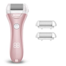 혼멘 방수 스마트 충전식 전동 발 각질제거기 발케어 굳은살 제거 권장 발관리기, 마사지 헤드 3개, 핑크