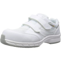 일본 midori [미도리 안전] 작업 신발 JSAA 인정 정전기 대전 방지 내활 매직 타입 프로 스니커 SLS705 남, 12 27.5 cm 3E, 03 화이트