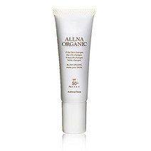 민감피부 선크림 allna 유기농 메이크업 파운데이션 0.8 fl oz (25 ml) 무첨가 페이스 보습 모공 피지처짐 방지 자외선 차단제