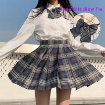 여성 스커트 치마Pleated 하라주쿠 Preppy 스타일 여름 여성 스커트 격자 무늬 Kawaii Y2K 하이 웨스트 댄