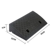 전동휠체어 노인전동차 1pcs 휴대용 경량 플라스틱 연석 램프 중장비 임계 값 램프 키트 차도 보도 오토바이 휠체어 세트, 블랙50x22x5cm