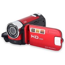 디지털 카메라 통신 센서 18mp HD 디지털 비디오 카메라 자동 초점 카메라 8배 줌 2.7인치 화면 USB 2.0 포트 내장 스피커 배터리 작동 노인용(검은색), 빨간색