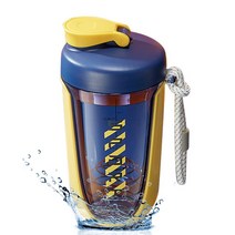 바디쉐이커 바디쉐이퍼 복부마사지기 복부안마기 뱃살운동기구 590ml 쉐이커 단백질 병 파우더 쉐이크 컵 대용량 물병 믹싱 바디 빌딩 운동, [02] Yellow