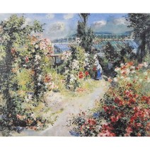명화 커트지 오귀스트 르누아르 - The Greenhouse 커트지 패브릭 원단, 광목20수