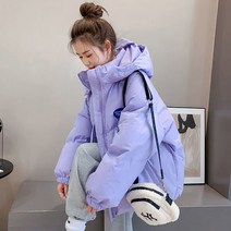 위위브렌 여성 캐주얼 지퍼 후드 패딩 점퍼