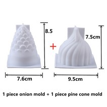 [캔들몰드] DIY 간장 왁스 양초에 대한 3d 소나무 콘 양파 머리 실리콘 향초만들기, 양파 솔방울