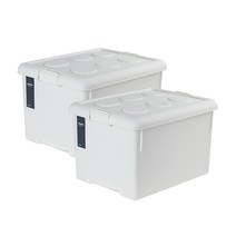 프랑코 리빙박스 62L 2개set 대형리빙박스, NEW화이트, 2개
