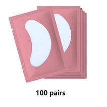 속눈썹 패드 접착제 2050100 쌍 젤 패치 에 부착 된 확장 스티커 패치 메이크업, 100 쌍 핑크