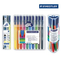 스테들러 트리플러스 멀티세트 사인펜 34-SB4 323-PR12 323-SB10, 트리플러스 사인펜(10색)