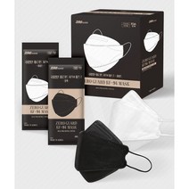 국산 제로가드 귀편한 미세먼지 꽃가루 차단용 kf94 마스크 대형 50매, 블랙