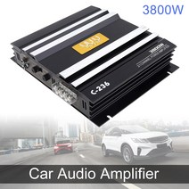 PUZU LVPIN DSP 카오디오 바이크 오토바이앰프 해양보트 자동차 앰프 3800W 클래스 AB 디지털 2 채널 블랙 알루미늄 합금 고출력 카 스테레오