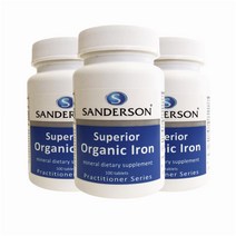뉴질랜드 샌더슨 슈페리어 철분 24mg 100정 3팩, 3개