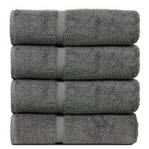 베어 면 럭셔리 호텔 및 스파 타월 100% 정품 터키산 목욕 타월 도비 테두리 화이트 4개 세트, Bath Towels - Set of 2, Moss