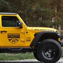 지프 차량용스티커 JEEP EXTREME TERRAIN 01, 골드, 1개