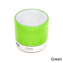 휴대용스피커 휴대용 블루투스 미니 무선 스피커 LED TF 카드 USB 서브 우퍼 MP3 음악 PC 휴대폰용, [02] Green Speaker