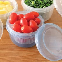 미니 원형 채반통 과일통 미니 물빠짐 야채 보관용기, 소형