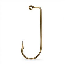 Mustad 32756 클래식 애버딘 90도 벤드 엑스트라 스트롱 쇼트 섕크 지그 후크 (100-팩) 브라운, Size 10, Bronze
