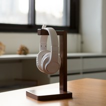 모스 원목 헤드셋 거치대 걸이 사각, 브라운