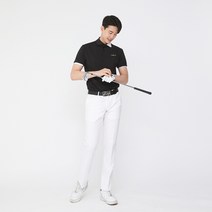 [pxg긴팔] 캐슬루트골프 남성 골프 웨어 반팔 카라 티셔츠 옷 BLACK