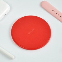 태양광 배터리 아이폰 호환에 대 한 자기 무선 충전기 휴대용 빠른 충전 패드 삼성 호환 Huawei Xiaomi 휴대 전화, [03] Red